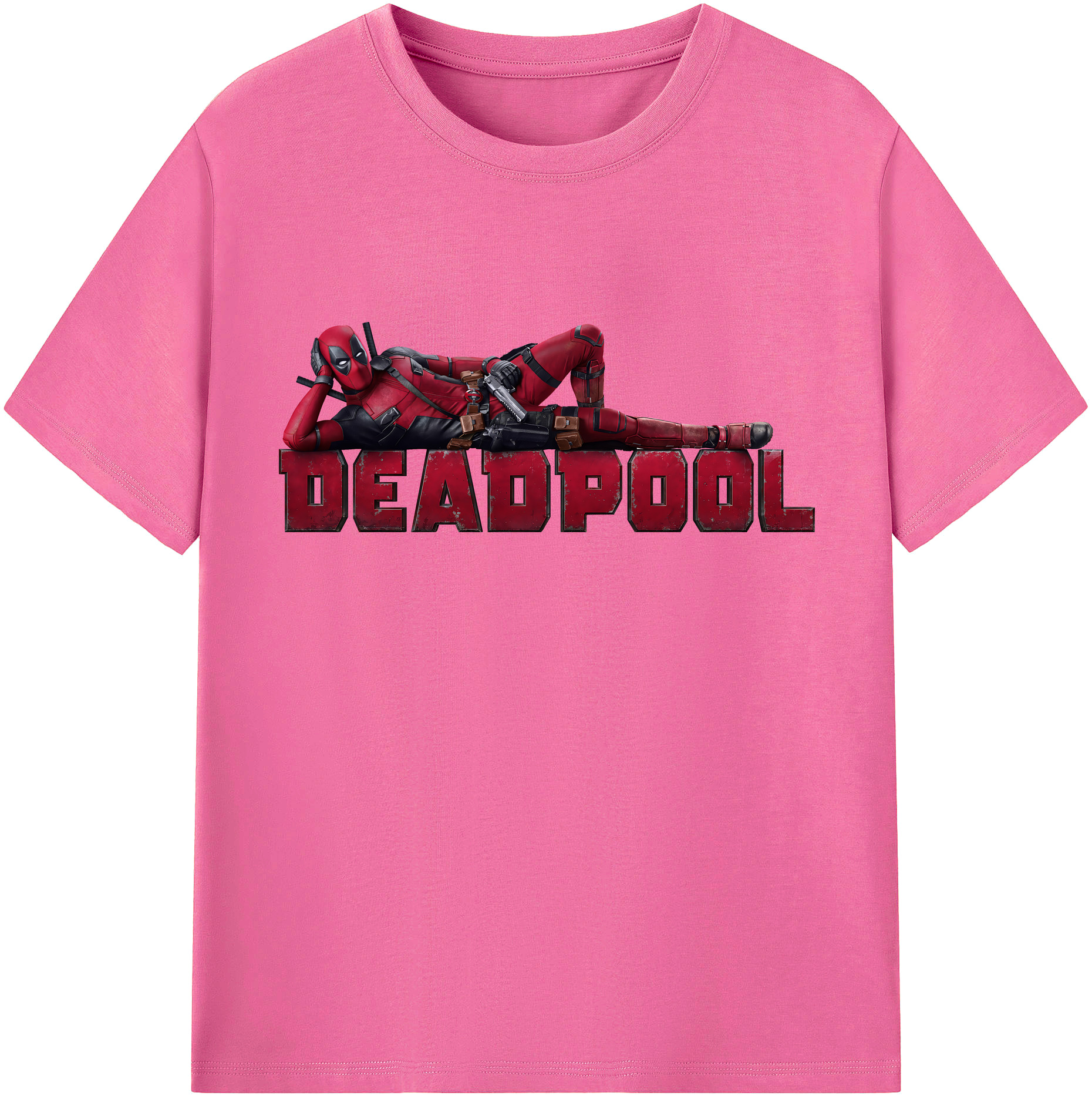 （画像用） Deadpool デッドプール レディースカジュアルプリントTシャツ（綿100％）